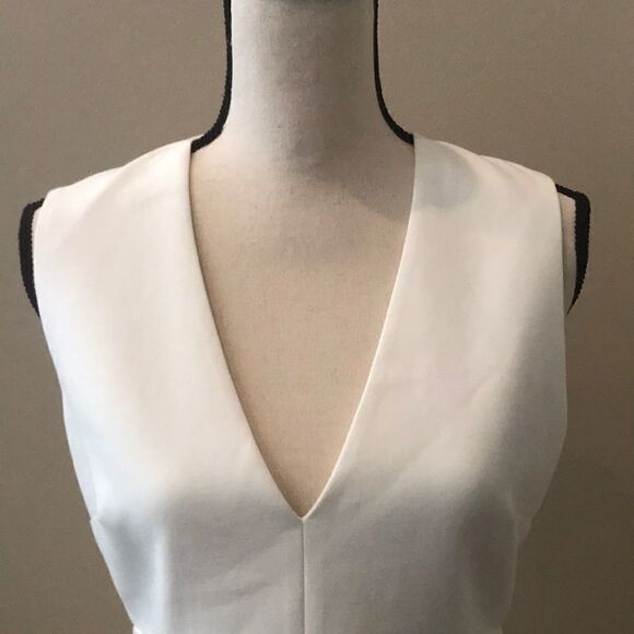 BA&SH “WILSON” CUTOUT FIT & FLARE  DRESS IN ECRU - Picture 8 of 10